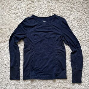 Lole Women’s Merino Wool Blend Ski Base Layer Top. Navy. Size Sml. Great Shape!